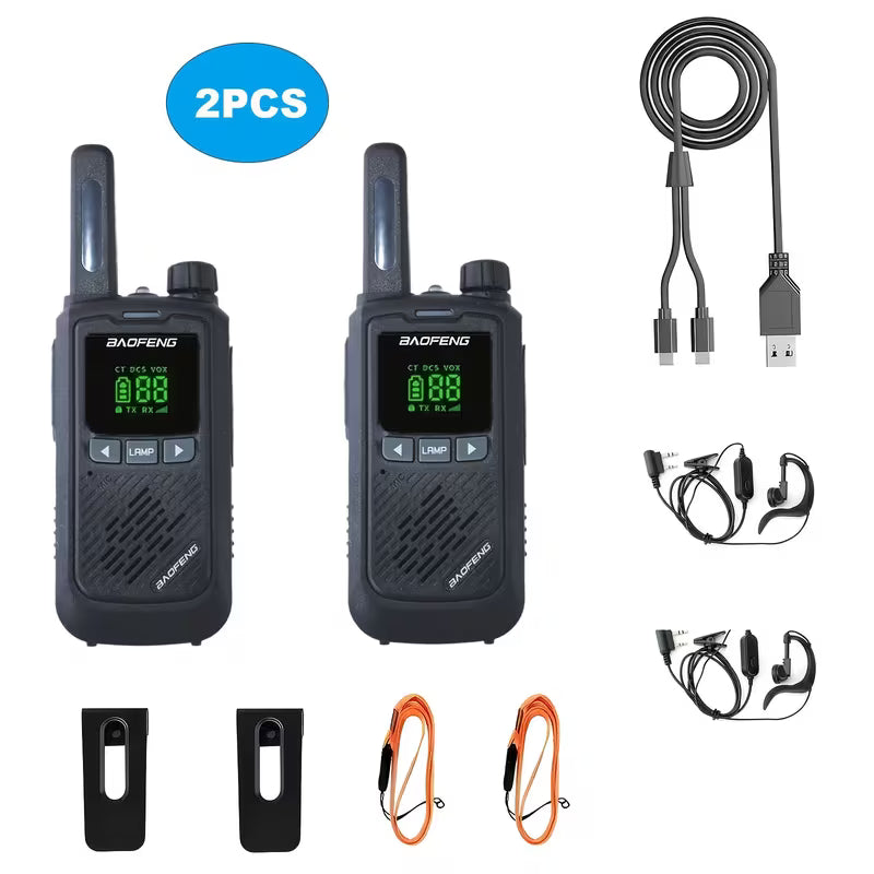 Baofengi raadiosaatjad (2 tk) taskulambiga