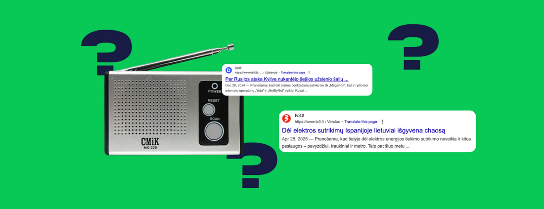 Kodėl radijas yra būtinas išgyvenimo kuprinėje? Ką būtina žinoti ruošiantis nenumatytoms situacijoms